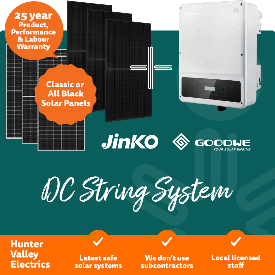 DC String Solar System Packages - Jinko and Goodwe