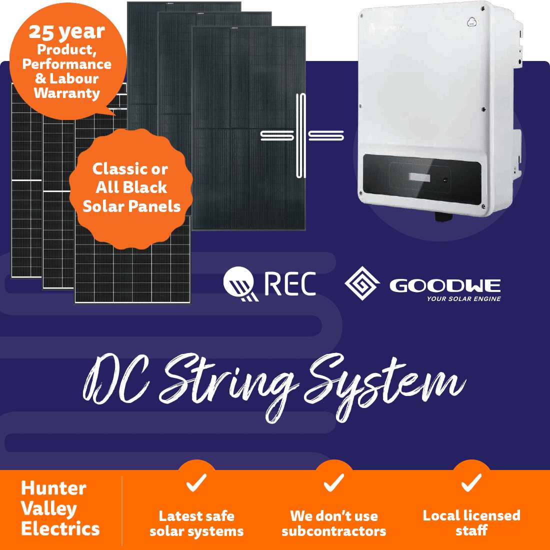 DC String Solar System Goodwe Rec Packages in New South Wales